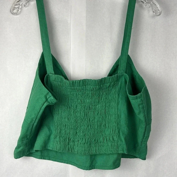 Universal Thread Linen Tie Front Cropped Adjustable Straps Tank Top Size XXL NWT - Picture 4 of 11